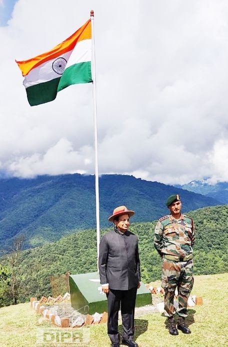 Governor of Nagaland, Prof Jagdish Mukhi during his visit to Assam Rifles COB at ITC Dan. (DIPR Photo)